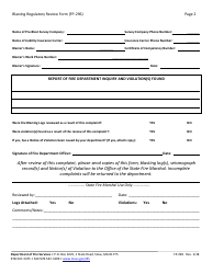 Form FP-296 Blasting Regulatory Review Form - Massachusetts, Page 2