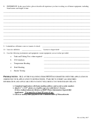 Form BPV-011 Application for Certificate of Competency as Oil Burner Technician or Apprentice Oil Burner Technician - Massachusetts, Page 2