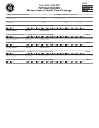 Document preview: Form MA1099-HC Individual Mandate Massachusetts Health Care Coverage - Massachusetts