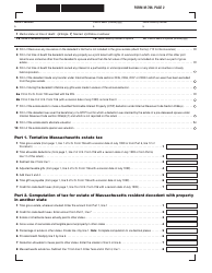 Form M-706 Massachusetts Estate Tax Return - Massachusetts, Page 2