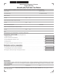 Document preview: Form JFT-4U Aircraft (Jet) Fuel User Tax Return - Massachusetts