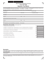 Document preview: Form GT-456 Gasoline Tax Return - Massachusetts