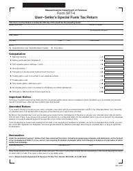 Document preview: Form SFT-4 User-Seller's Special Fuels Tax Return - Massachusetts