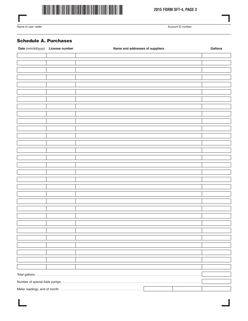 Form SFT-4 User-Sellers Special Fuels Tax Return - Massachusetts, Page 2
