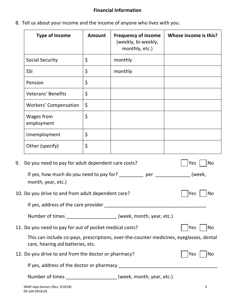 Application for Seniors - Massachusetts, Page 5