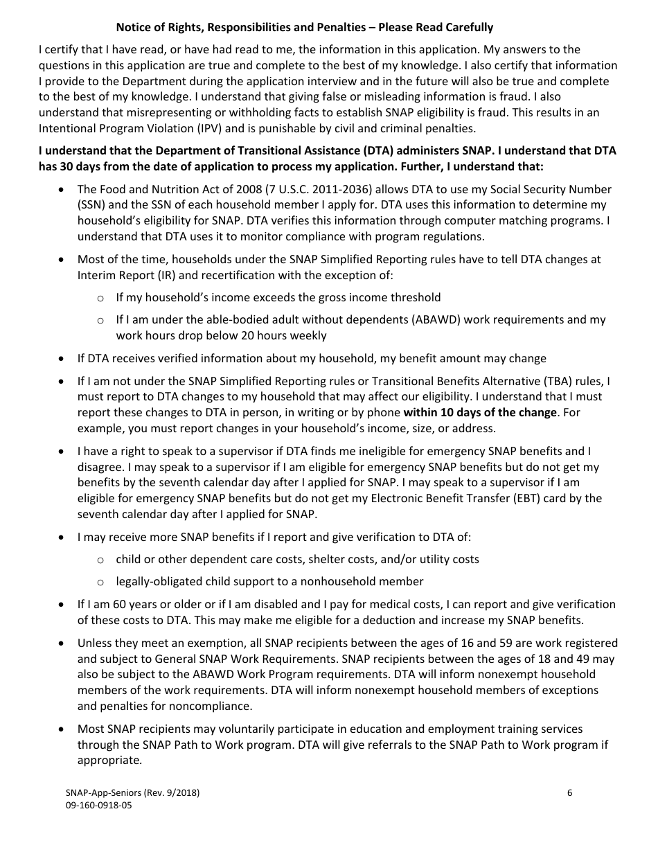 Application for Seniors - Massachusetts, Page 8