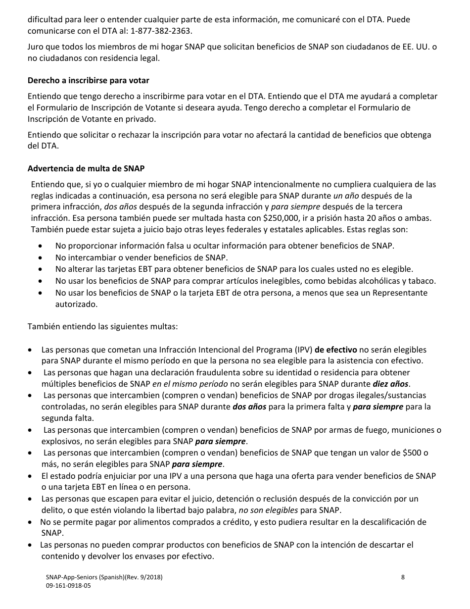 Solicitud Para Personas Mayores - Massachusetts (Spanish), Page 10