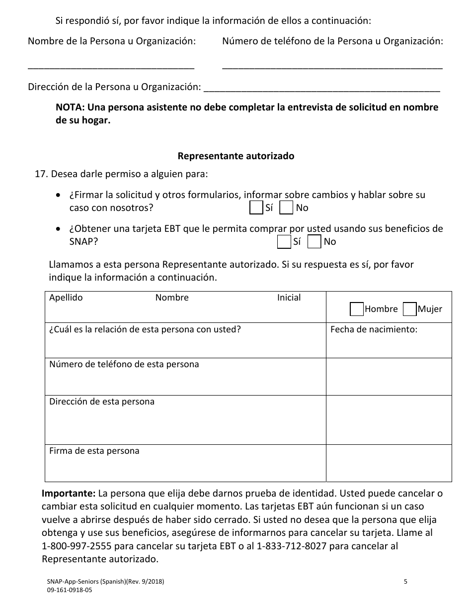 Solicitud Para Personas Mayores - Massachusetts (Spanish), Page 7
