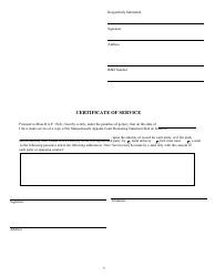 Civil Docketing Statement Form - Massachusetts, Page 5