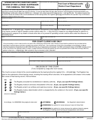 Massachusetts Operator's Petition for Court Review of Rmv License ...