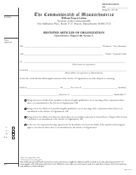Form 180RES Restated Articles of Organization - Massachusetts