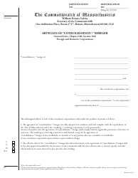 Form 18010AM Articles of Consolidation / Merger - Foreign and Domestic Corporations - Massachusetts