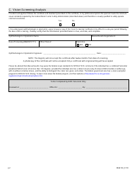 Form MAB103 Cdl Vision Screening Certificate - Massachusetts, Page 2