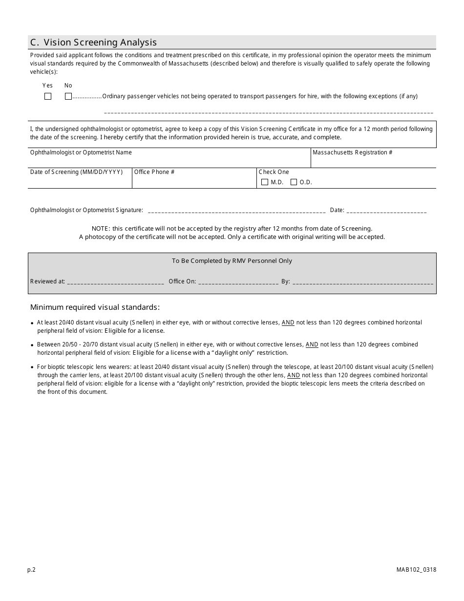 Form Mab102 Fill Out Sign Online And Download Fillable Pdf Massachusetts Templateroller 4230