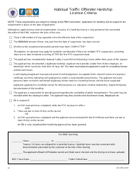 Document preview: Form DCU108 Habitual Traffic Offender Hardship License Criteria - Massachusetts