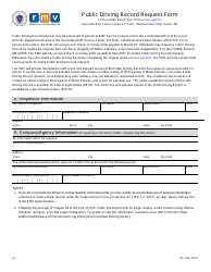 Document preview: Form DCU100 Public Driving Record Request Form - Massachusetts