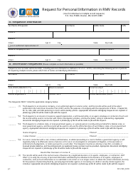 Form DCU140 Request for Personal Information in Rmv Records - Massachusetts