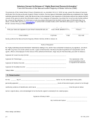 Form DCU140 Request for Personal Information in Rmv Records - Massachusetts, Page 4