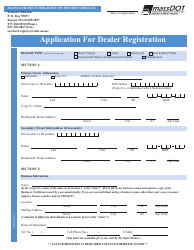 Application for Dealer Registration - Massachusetts, Page 3