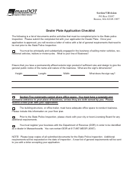 Application for Dealer Registration - Massachusetts, Page 5