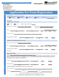 Application for Farm Registration - Massachusetts, Page 5