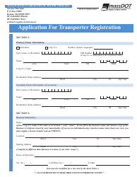 Application for Transporter Registration - Massachusetts, Page 3