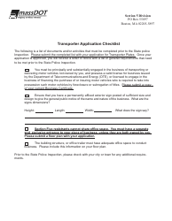 Application for Transporter Registration - Massachusetts, Page 5