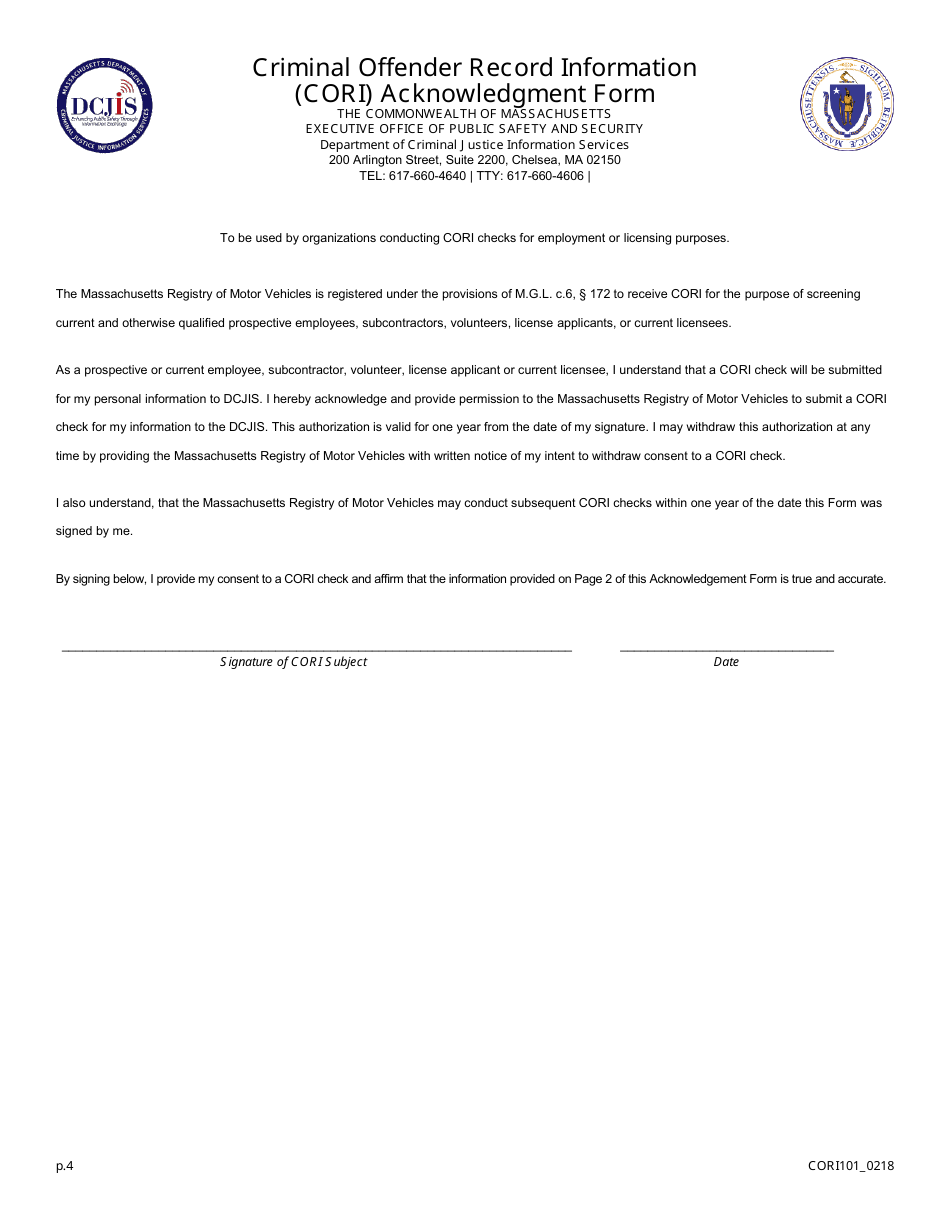 Form VSC108 Application to Renew a School Bus Driver Certificate - Massachusetts, Page 4