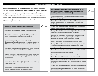 Form LTC AC Long-Term-Care Application Checklist - Massachusetts