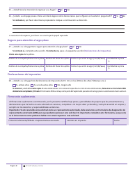 Formulario LTC-SUPP (SP) Suplemento Para Atencion a Largo Plazo - Massachusetts (Spanish), Page 4