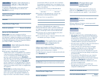 Formulario PSI (SP) Formulario De Autorizacion Para Compartir Informacion (Psi) - Massachusetts (Spanish), Page 2