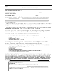 Document preview: Form 1-D Application for Bare Hand Contact Procedure - Michigan