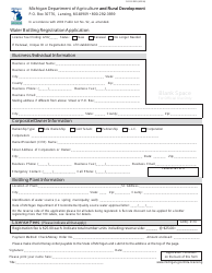 Form FI-0152 Water Bottling Registration Application - Michigan
