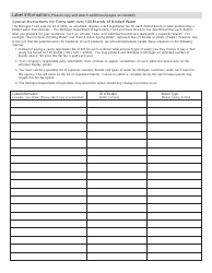 Form FI-0152 Water Bottling Registration Application - Michigan, Page 2