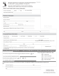Document preview: Form FL-174 Motor Fuels Retail Outlet License Application - Michigan