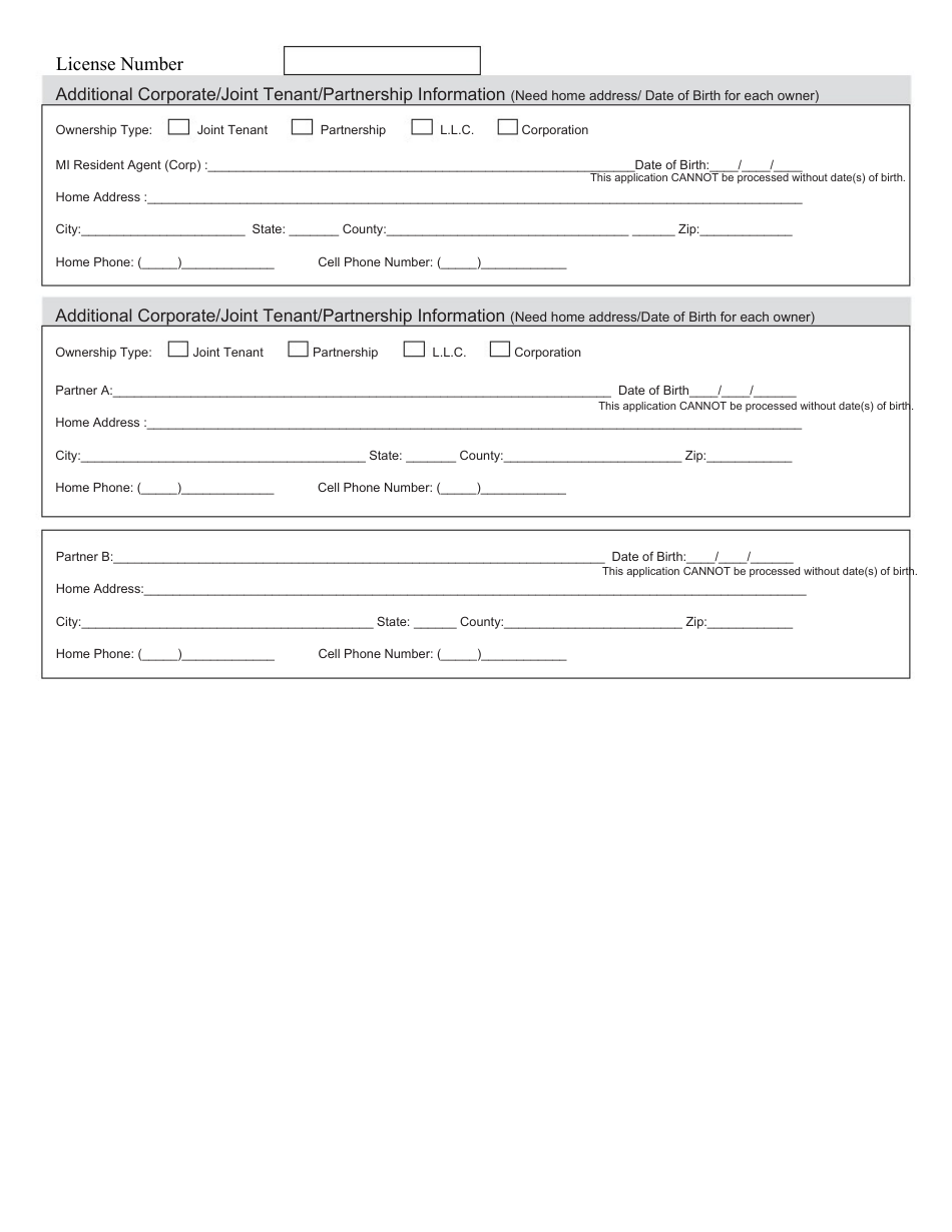 Form FL-174 Motor Fuels Retail Outlet License Application - Michigan, Page 2