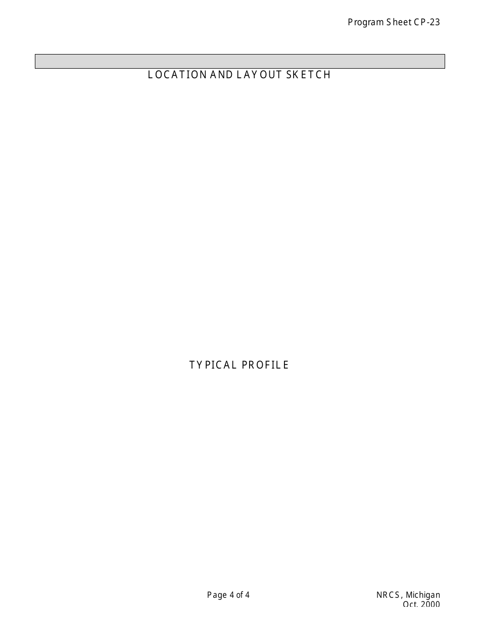 Form CP-23 Wetland Restoration Design Worksheet - Michigan, Page 4