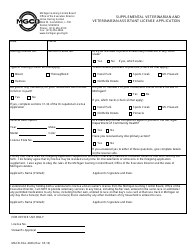 Document preview: Form MGCB-RAL-4046 Supplemental Veterinarian and Veterinarian Assistant License Application - Michigan