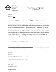 Document preview: Form MGCB-RAL-4126 Attachment C Verifying Affidavit - Michigan