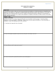 Document preview: Form A Spay/Neuter Surgical Project Form - Michigan