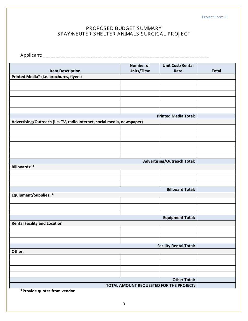 Form B Promotion of Sterilization  Adoption Project Form - Michigan, Page 3