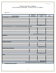 Form C Proper Care of Animals Project Form - Michigan, Page 3
