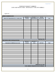 Project Form F Care and Protection for Shelter-Housed Animals (Cruelty) - Michigan, Page 3
