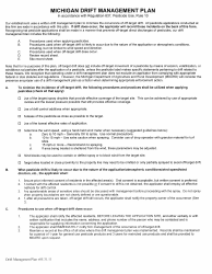 Michigan Michigan Drift Management Plan - Fill Out, Sign Online and ...