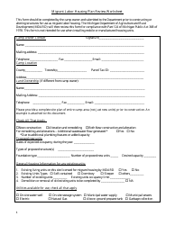 Document preview: Migrant Labor Housing Plan Review Worksheet - Michigan