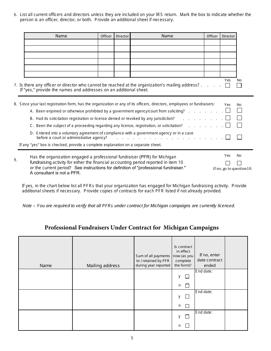 Form CTS-02 Renewal Solicitation Form - Michigan, Page 5