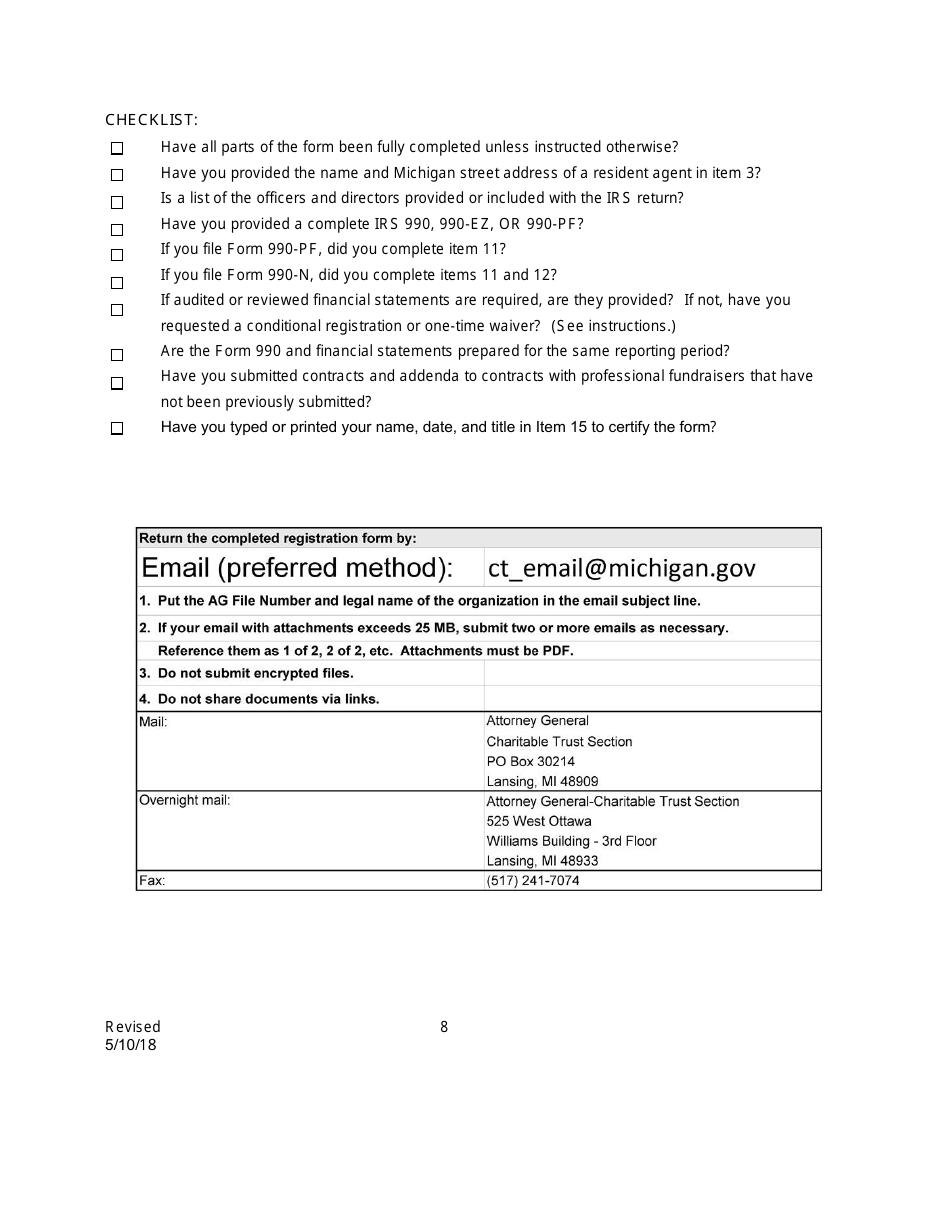 Form CTS-02 Renewal Solicitation Form - Michigan, Page 8