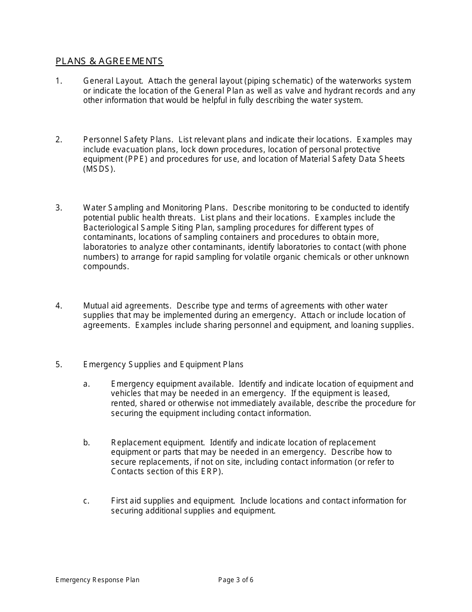 Emergency Response Plan - Michigan, Page 3