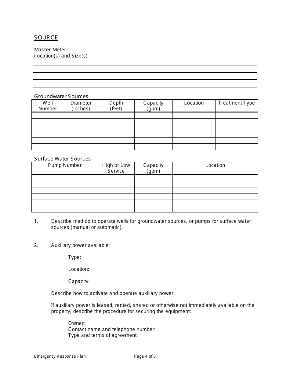 Emergency Response Plan - Michigan, Page 4