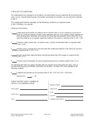 Form EQP5971 Stipulation to Conditions Required for Approval of a Privately Owned Type I Public Water Supply - Michigan, Page 2
